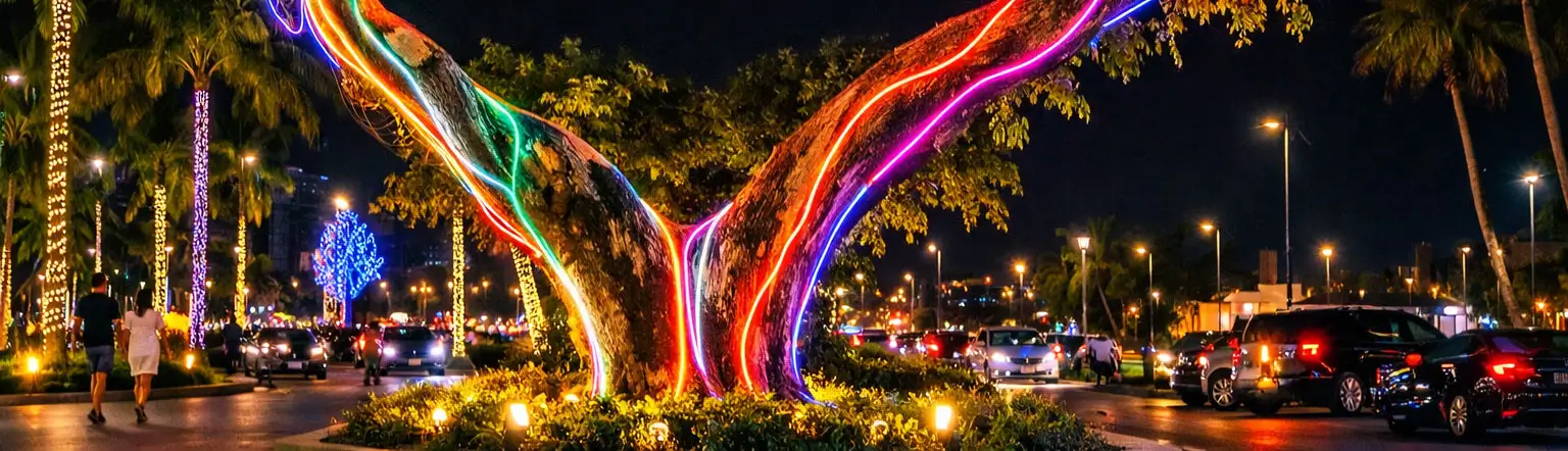 360° RGBIC Tree Lighting LED Strip | Waterproof Silicone Neon Flex for Landscape & Architectural Projects