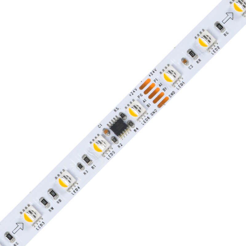 TM512 RGBW LED Strip 60LEDs/M 4-in-1 External chips DC24V - 1