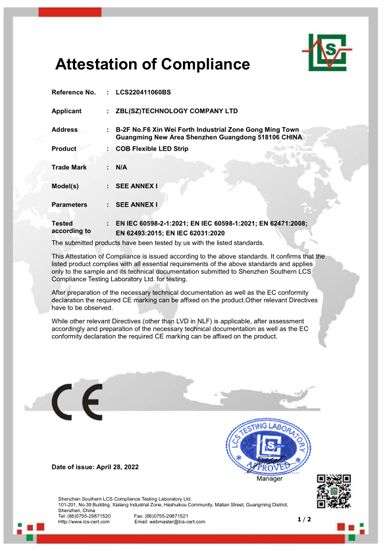 COB CE Certification