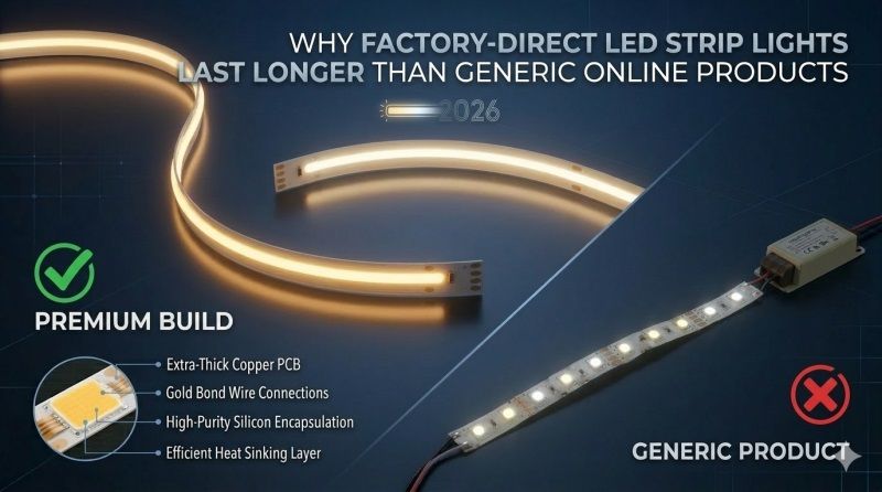 Why Factory-Direct LED Strip Lights Last Longer Than Most Online Products