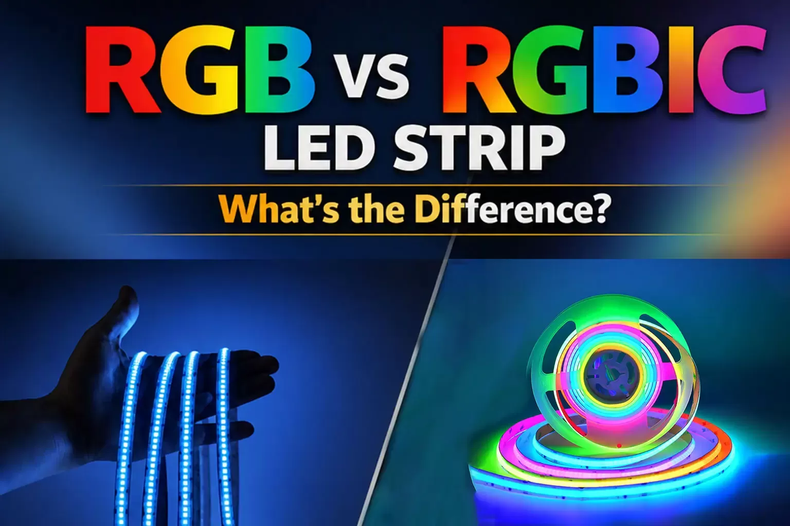 RGB vs RGBIC LED Strip: What’s the Difference?