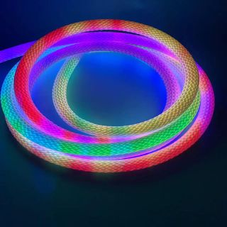 360 Degree Round Reticulate Pattern Neon LED Strip 50Leds/m Smart RGB+IC IP67 - 6