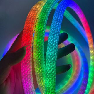 360 Degree Round Reticulate Pattern Neon LED Strip 50Leds/m Smart RGB+IC IP67 - 3