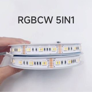 RGBCW 5-in-1 LED Strip Light – Dual White & RGB Color Changing Ambient Lighting - 5