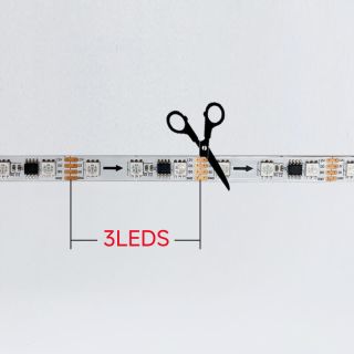 WS2818 RGB Addressable LED Strip Light | 5V/12V Pixel LED Tape - 3