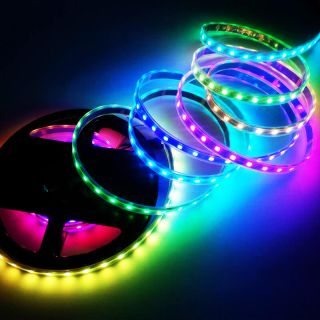 WS2818 RGB Addressable LED Strip Light | 5V/12V Pixel LED Tape - 6