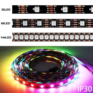 WS2813 RGB Addressable LED Strip Light | DC 5V Pixel LED Tape - 6