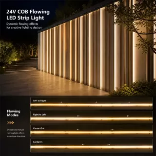 COB CCT Adjustable LED Strip – Dot-Free Tunable White Strip with Dynamic Flowing Light Effect - 6