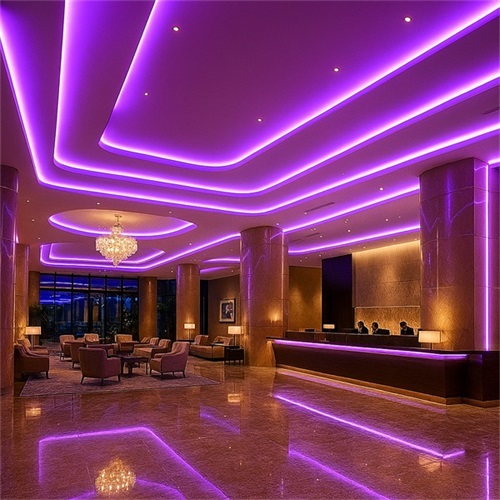 Commercial Space Lighting with Personalized LED Strips