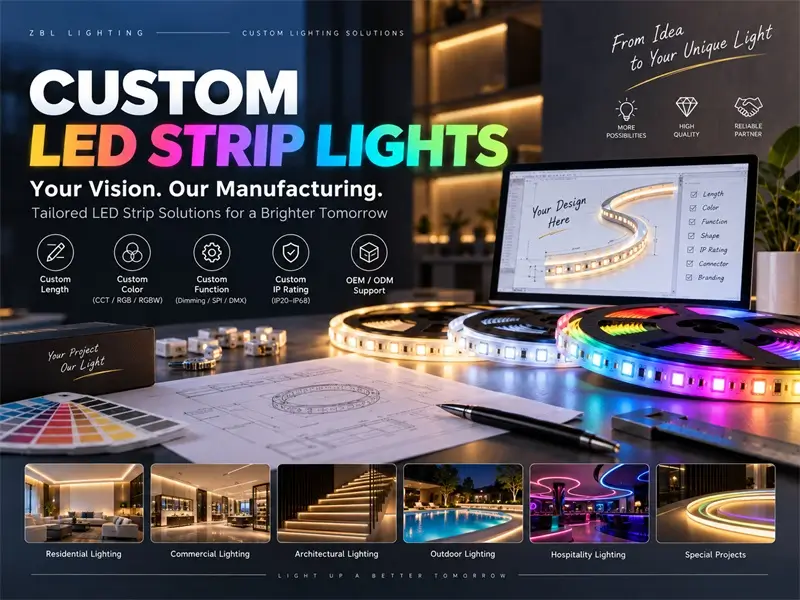Custom LED strip light manufactured to a project specification